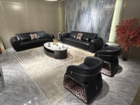 FANASE, design italien de luxe, pour villa moderne, grand canapé en cuir véritable pour salon