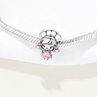 Vente chaude transfrontalière : Charme infirmière et docteur mignon pour fille et garçon, bijoux perlés, bracelet, collier, accessoires plaqués argent