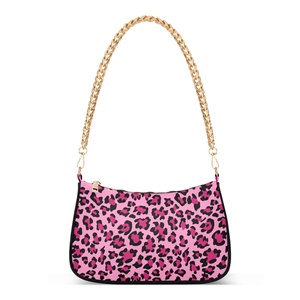 Custom Leopard Print Shoulder <b>Small</b> Bag Women's Messenger Chain Sling Bag With Good Quality - Product Image 1