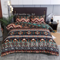 Ensemble de housse de couette ChamXue, ensemble de literie, housse de couette, taie d'oreiller, housse de couette rayée, taie d'oreiller, 3 pièces, coton brossé doux