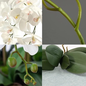 <span class=keywords><strong>Flores</strong></span> Artificiales de Phalaenopsis de Alta Calidad con Tacto Real, 9 Cabezas, <span class=keywords><strong>Flores</strong></span> Grandes de Orquídea, Hojas y Tallos para Decoración del Hogar y Bodas - Product Image 6