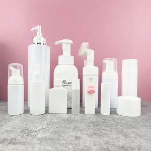 Luxury White Cosmetic Sets Plastic Body Butter Cream Jar Shampoo Oil Conditioner Pump Lotion Bottle Airless Foam Spray Bottle - Product Image 4