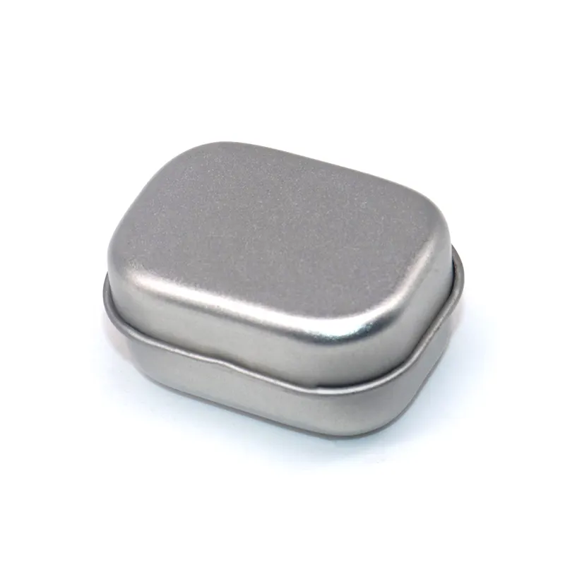 الجملة الفضة مربع فارغة صغيرة لطيف تخزين حبة كبسولة حاوية معدنية علبة صفيح البسيطة صندوق معدني