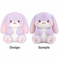 Jouets en peluche lapin Kawaii à faible MOQ, récompenses pour machines à griffes, animaux en peluche doux en tissu de coton avec rembourrage en coton PP, réponse rapide