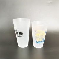 Gobelet Givré Personnalisable et Réutilisable de 400 ML en Plastique avec Logo pour Boissons de Fête et Festival