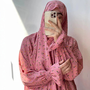 <span class=keywords><strong>Tenue</strong></span> <span class=keywords><strong>de</strong></span> <span class=keywords><strong>prière</strong></span> <span class=keywords><strong>musulmane</strong></span> pour femmes, ensemble khimar abaya imprimé, robe <span class=keywords><strong>de</strong></span> <span class=keywords><strong>prière</strong></span> islamique modeste, robe à manches longues, entièrement couvrante - Product Image 1