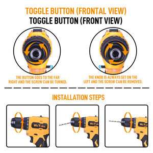 <span class=keywords><strong>Taladro</strong></span> Inalámbrico Wetoke <span class=keywords><strong>de</strong></span> Litio <span class=keywords><strong>de</strong></span> 21 V, Recargable, con 3 Funciones, Ideal para Perforar y Atornillar - Product Image 5