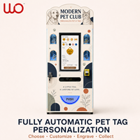 Distributeur automatique de médailles d'identification pour animaux de compagnie avec gravure laser, SDK intégré, écran tactile et gestion cloud pour la personnalisation des chiens/chats