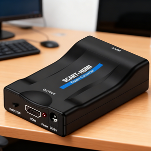 Convertisseur SCART <span class=keywords><strong>vers</strong></span> <span class=keywords><strong>HDMI</strong></span> Adaptateur de mise à niveau vidéo audio avec <span class=keywords><strong>commutateur</strong></span> SCART/HD Échelleur vidéo PAL/NTSC Convertisseur numérique SCART <span class=keywords><strong>vers</strong></span> <span class=keywords><strong>HDMI</strong></span> - Product Image 2