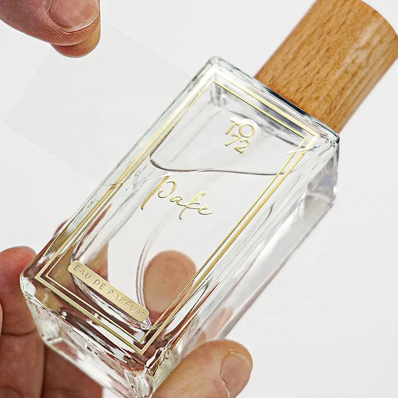 Perfume De Luxo Personalizado Etiqueta À Prova D' Água De Ouro Etiqueta Adesiva Metálica Cosmética Garrafa Embalagem Etiqueta