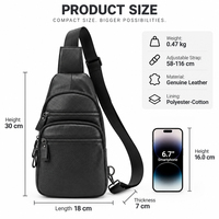Sac à dos de voyage pour homme MARRANT avec fermeture éclair, sac à bandoulière en cuir, sac à bandoulière en cuir de créateur, sacs de poitrine en cuir pour homme