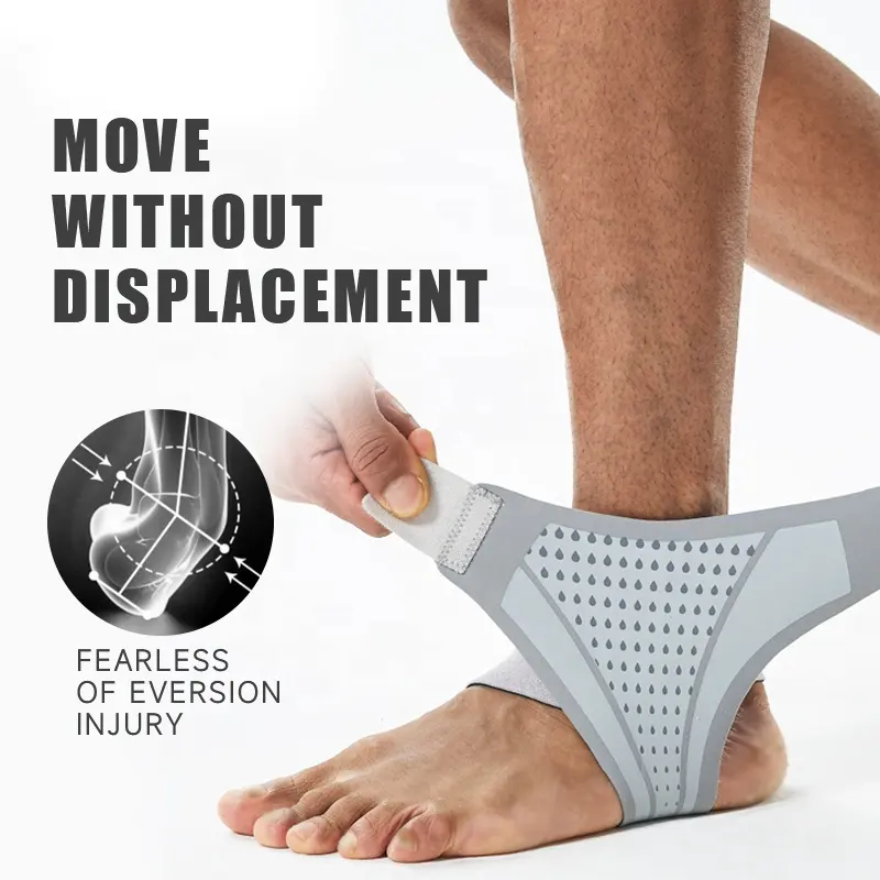 Leve alta elástica tornozelo estabilizador suporte respirável tornozelo envoltório compressão ajustável manga