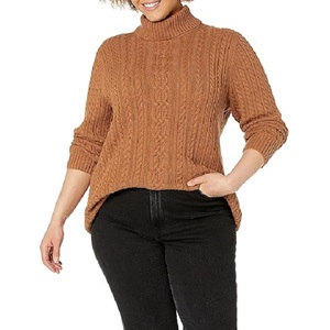 Manches longues personnalisé O col en v femmes chandails Bangladesh conception Simple tricot côtelé hauts courts pull à la mode Style décontracté - Product Image 5