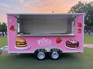 Camión de Comida Móvil, Remolque de Comida Rápida con Cocina Totalmente Equipada, Carrito de Comida Callejero para Catering y Barbacoa, con Certificación CE - Product Image 5
