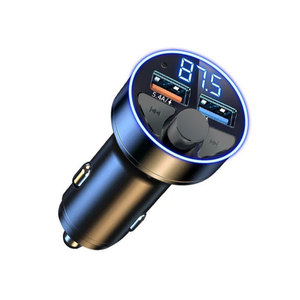 Chargeur double USB rapide pour <span class=keywords><strong>voiture</strong></span>, transmetteur <span class=keywords><strong>FM</strong></span>, récepteur d'appels mains libres avec audio stéréo MP3 portable et carte TF, garantie 1 an - Product Image 5