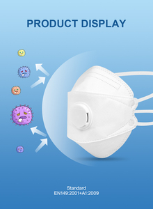 Masques faciaux jetables à valve <span class=keywords><strong>FFP2</strong></span> 5 plis, certifiés CE, écologiques, <span class=keywords><strong>avec</strong></span> bandeau blanc en forme de tête de poisson - Product Image 3