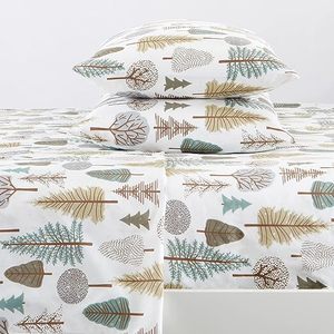 4 Mảnh Lodge in siêu mềm tấm tấm thiết lập. Hoa văn đẹp được vẽ từ thiên nhiên, thoải mái, Ga Trải Giường tất cả các mùa. - Product Image 3