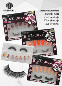 Set di ciglia finte Grenobil 8D con banda nera sintetica, 1200 pezzi per scatola, per extension fai da te - Product Image 1