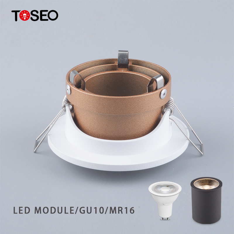 GU10 Anti Glare Downlight 70Mm Cut Out Ip65 Hotel Ceiling Down Light Fixture