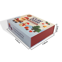 Conception personnalisée de luxe pliable à plat impression emballage en carton impression de logos fermetures magnétiques boîtes cadeau de Noël en papier