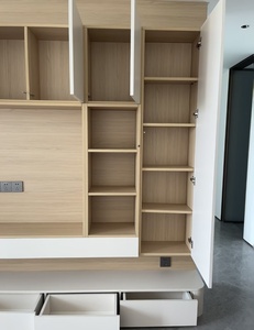Contemporary <strong>Floating</strong> Media <strong>Wall</strong> <strong>Unit</strong> Custom Living Room FurnitureModern <strong>Floating</strong> TV Cabinet LED <strong>Wall</strong> Mounted OEM ODM Media <strong>Unit</strong> - Product Image 3