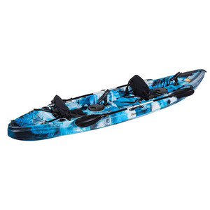 Kayak pour trois personnes 3.1 4m, kayak de pêche double, utilisation en rivière et en lac, multifonctionnel avec pagaie - Product Image 5