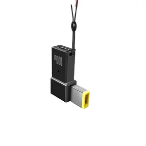 PD 100 W usb c fêmea para dc macho conector de energia adaptador tipo c para laptop USB-C cabo de carregamento rápido conversor quadrado PD Plug
