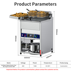 <span class=keywords><strong>Friteuse</strong></span> électrique de luxe de 40 litres pour les filets de poulet et les hamburgers - <span class=keywords><strong>Friteuse</strong></span> électrique haute puissance - Product Image 2