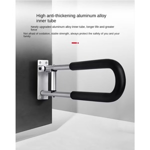 Toilet Safety Rail for Elderly Seniors Adjustable Frame Hand Disabledgrab Wall Bathe Best Height Installation with Easy Arm - Product Image 5