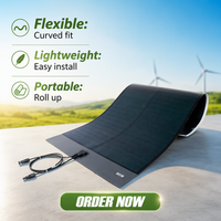Panneau solaire flexible CIGS 160W à film mince, module solaire monocristallin pliable et efficace pour camping-car, bateau, marine, camping, voiture