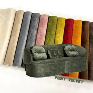 New Style Möbels toffe Herstellung GSM Velours bedrucktes Polyester gewebe für Sofa Kunden spezifisches gewebtes Polster material