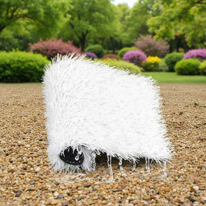 Césped <span class=keywords><strong>Artificial</strong></span> Blanco Personalizable, Césped Sintético de Polietileno de Alta Densidad para Interiores/Exteriores - Product Image 1