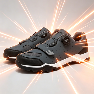 <span class=keywords><strong>Zapatillas</strong></span> de Ciclismo <span class=keywords><strong>MTB</strong></span> Profesionales, Ligeras, Transpirables, con Parte Superior de Microfibra y Malla, Suela de Goma, Sistema de Hebilla Giratoria - Product Image 1
