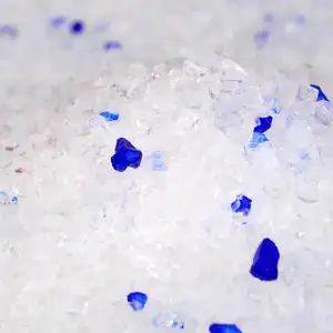 Fornitura di prodotti per animali domestici all'ingrosso diretto in fabbrica 1-8mm 1.7kg riempitivo di sabbia in Gel di silice lettiera per gatti in Silicone di cristallo blu pulito