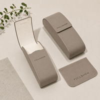 Étui à lunettes de soleil et à lunettes de vue en métal carré rigide personnalisé avec logo, pour créateur de mode