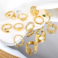 Bagues de bijouterie fantaisie en acier inoxydable 316L plaqué or 18 carats PVD, nouvelle bague tendance en zircon pour femme, idéale pour mariage et fiançailles