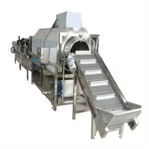 Mesin cuci sikat gigi, 1000kg/hr industri Jet air otomatis sayuran umbi Drum mesin cuci buah tekanan mesin cuci