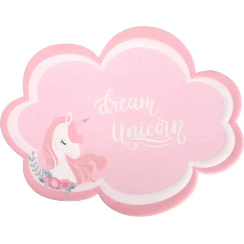 Roogo home dreamlike cloud shape cute unicorn drink coasters desk cup pad