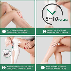 Customized Size Premium Herbal Depilatory Lotion Armpit Bikini Line Painless <strong>Flawless</strong> <strong>Hair</strong> <strong>Removal</strong> Cream Aloe Vera Fragrance - Product Image 5