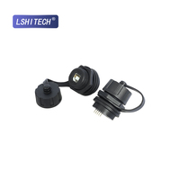 LSHITECH M20 impermeable tipo-B Puerto enchufe tablero montaje en Panel paso a través conector adaptador de acoplador de mamparo