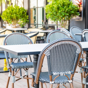 Quán Cà Phê khách sạn pháp phong cách Bistro mây bảng và ghế bên ngoài Patio vườn Ghế Nhà Hàng đồ nội thất ghế - Product Image 5