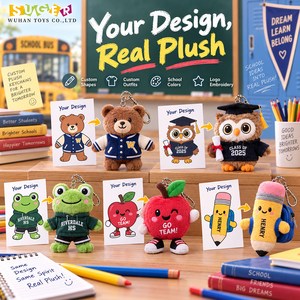 Meilleures ventes : Porte-clés personnalisés en forme d'animaux en peluche avec uniformes sur mesure, cadeaux d'esprit scolaire pour équipes, clubs et collectes <span class=keywords><strong>de</strong></span> fonds - Product Image 2