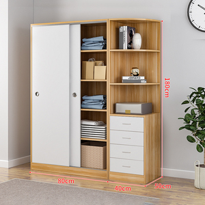 Customized Modern Bedroom Wooden Clothes <strong>Wardrobes</strong> Width 1.0m Closet Designs for Room - Product Image 2