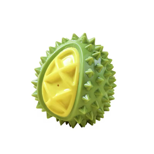 Nouveau jouet pour chien en caoutchouc en forme de durian, jouet sonore à mordre, série fruits, pour le nettoyage des dents des animaux de compagnie - Product Image 1