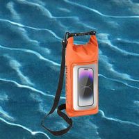 Sinodiving tas kering 2L layar sentuh, peralatan berkemah, tas Trekking Drifting, Selancar, Kayak, luar ruangan