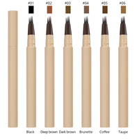 6 Couleurs Cosmétiques Maquillage Private Label Longue Durée Étanche Smudge Proof Cruelty Free Brow Liquid Eyebrow Pencil Eye Brow Pen