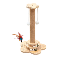 Arbre à chat en sisal tout-en-un avec petite balle jouet pour chats d'intérieur – Idéal pour le jeu à la maison