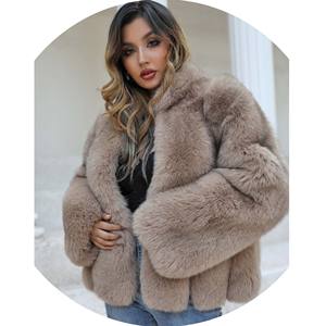 Manteau en fourrure de renard véritable épais et chaud pour femmes, fourrure pleine peau - Product Image 2