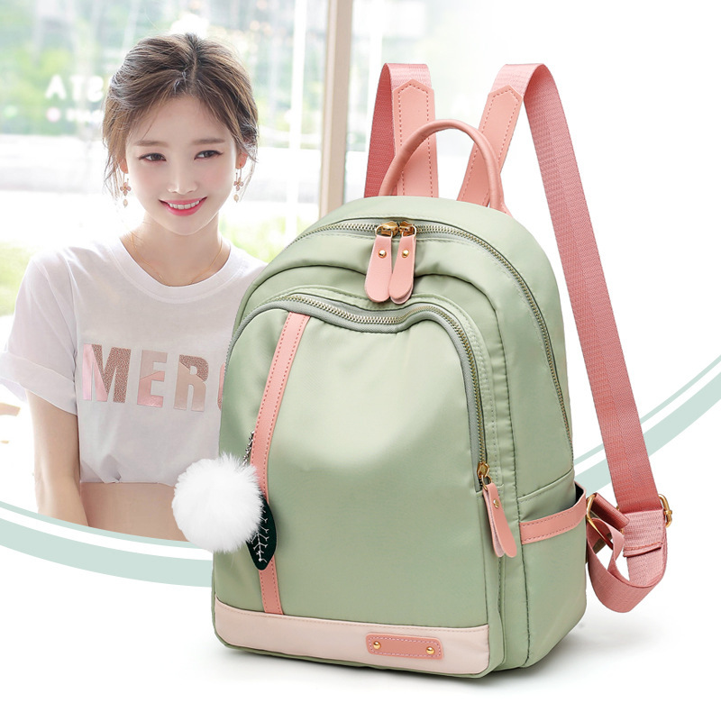 Stylish Green & Pink Women\'s Backpack And Shoulder Bag Tote Soft Oxford Cloth Amazon.com: JELLYEA Kawaii Backpack Cute Tote Bag Girl  main image 2