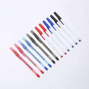 Stylo bille transparent en plastique personnalisé avec logo, 1,0 mm, pour l'école et le bureau, vente en gros du fabricant - Product Image 1